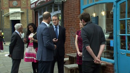 Prince William visits Spitalfields Crypt Trust in London