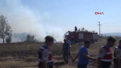 Edirne Doğalgaz Boru Deposunda Korkutan Yangın
