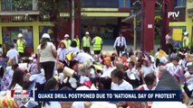 Quake drill postponed due to 'National Day of Protest'