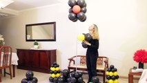 Como fazer Semáforo de carro feito de Balões para decoração de festa infantil