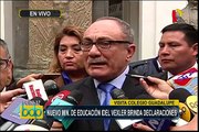 Ministro Vexler asegura que se recuperarán clases en colegios pese a dificultades