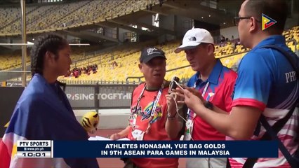 Télécharger la video: SPORTS NEWS: Athletes Honasan, Yue bag golds in 9th ASEAN Para Games in Malaysia