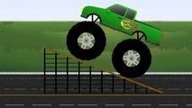 Monster Trucks Teaching Children Numbers Flying Off Ramps