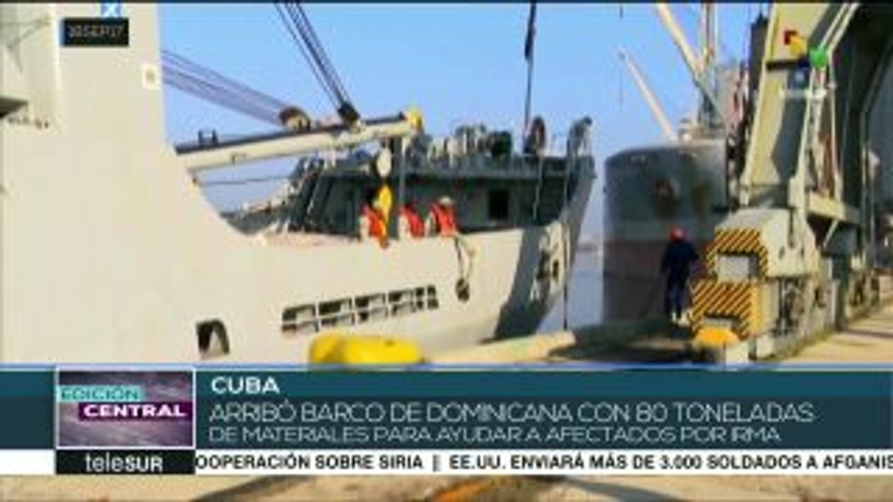 Cuba: llega barco de Dominicana con ayuda para afectados por Irma