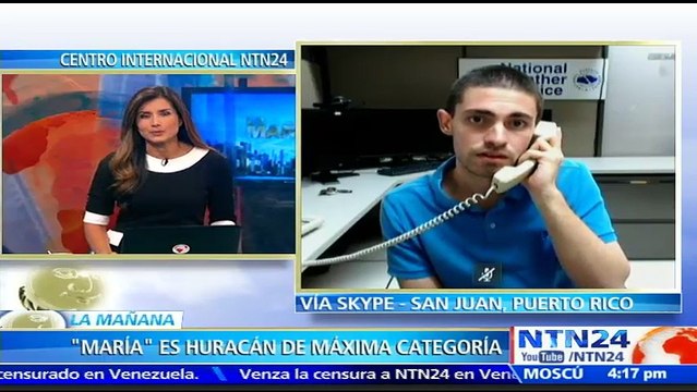 Vientos de huracán María podrían dejar daños catastróficos : meteorólogo del Servicio Meteorológico Nacional de EE. UU.