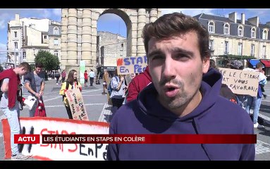 Bordeaux : les étudiants de Staps manifestent