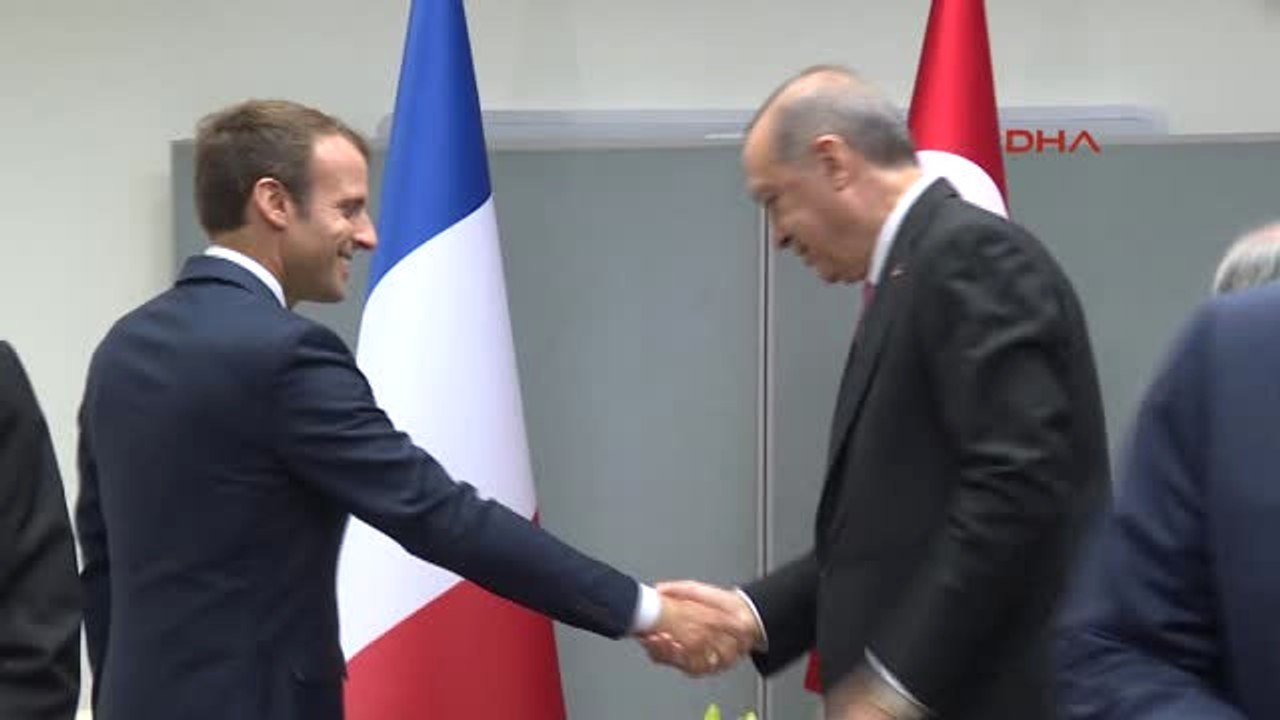 Erdoğan, Fransa Cumhurbaşkanı Macron ile Görüşüyor