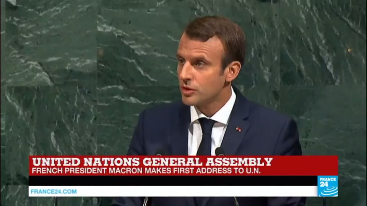 Macron at UN: "Our fight against terrorism is a military fight, but also a political, cultural, and moral fight"
