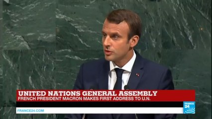 Macron at UN: "Our fight against terrorism is a military fight, but also a political, cultural, and moral fight"