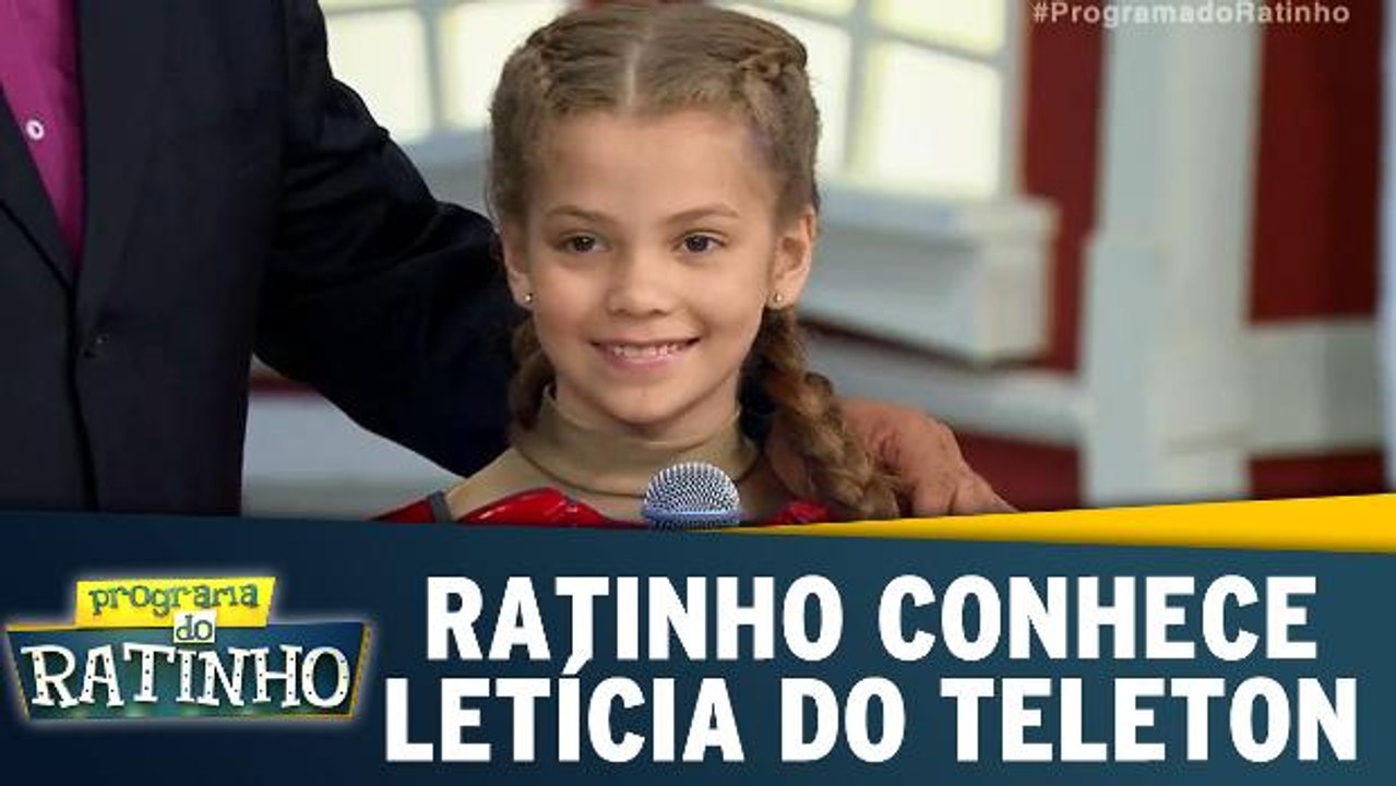 Ratinho conhece Letícia, criança símbolo do Teleton 2017