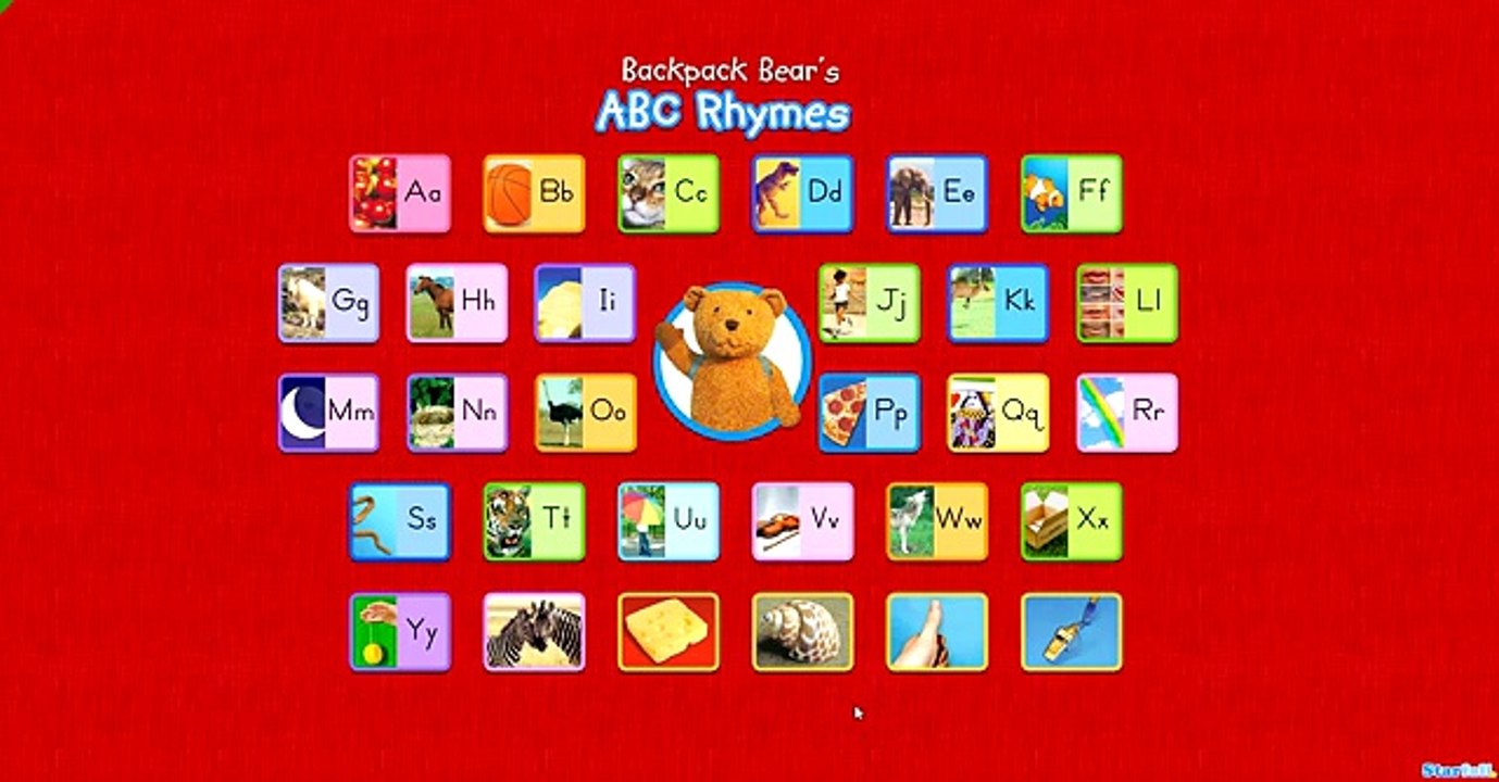 Backpack Bears ABC Rhymes 5/5 Starfall app