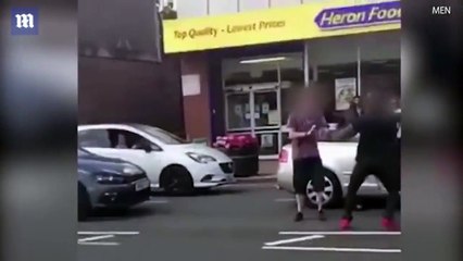Wax on, Wax off! Two take on karate expert in road confrontation