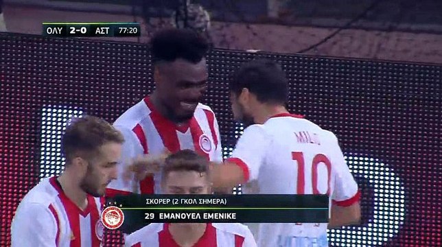 Emmanuel Emenike Goal HD - Goal HD Olympiakos Piraeus	2-0	Asteras Tripolis 19.09.2017
