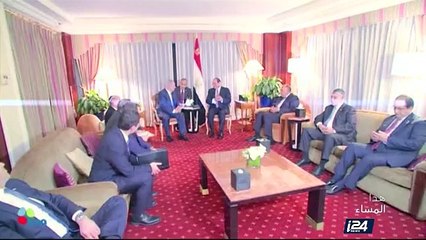 لأول مرة بشكل علني السيسي يلتقي نتنياهو ويبحث معه سبل إحياء عملية السلام