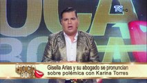 Gisella Arias y su abogado se pronuncian sobre polémica con karina Torres