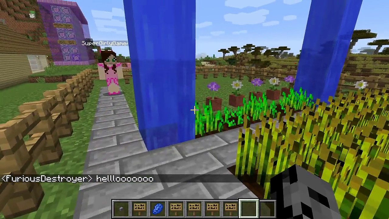 Minecraft: GARDEN FURNITURE!!! (GAZEBO, HAMMOCK, BENCHES & TABLES!) Custom Command