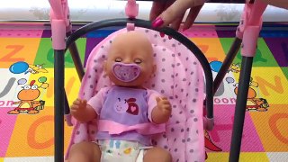 Видео с куклой Пупсик Baby Born играем кормим одеваем памперсы игрушки для девочек