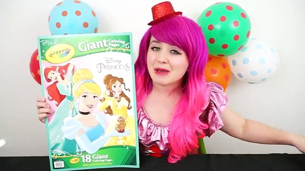 Coloring Rapunzel & Pascal Tangled GIANT Coloring Book Crayons   COLORING  WITH KiMMi THE CLOWN