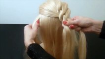 Französische Kordel-Zopf Frisur flechten.Schulfrisur.Rope Twist Braid Hairstyle.Peinados