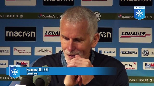 Conférence de presse de Francis Gillot après AJA - Lorient (1 - 0)