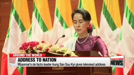 Video herunterladen: Aung San Suu Kyi speaks out over Rohingya crisis in Myanmar