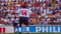 الشوط الاول مباراة انجلترا و تونس 2-0 كاس العالم 1998