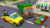 Giant Red Truck & The Excavator - Construction Vehicles 3D Kids Cartoon Cars & Trucks Stories