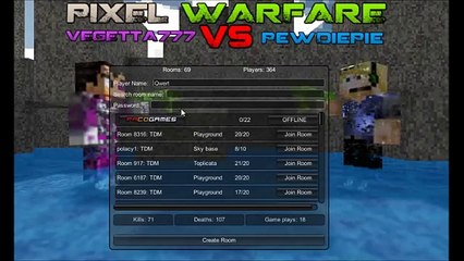 Pixel Warfare 3: Vegetta777 vs PewDiePie (PC browser game)