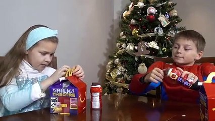 THRU Dondurulmuş Elsa McDonald SÜRÜCÜ! Örümcek Adam Pet Köpekbalığı McDonald Hamburger Besleme w /