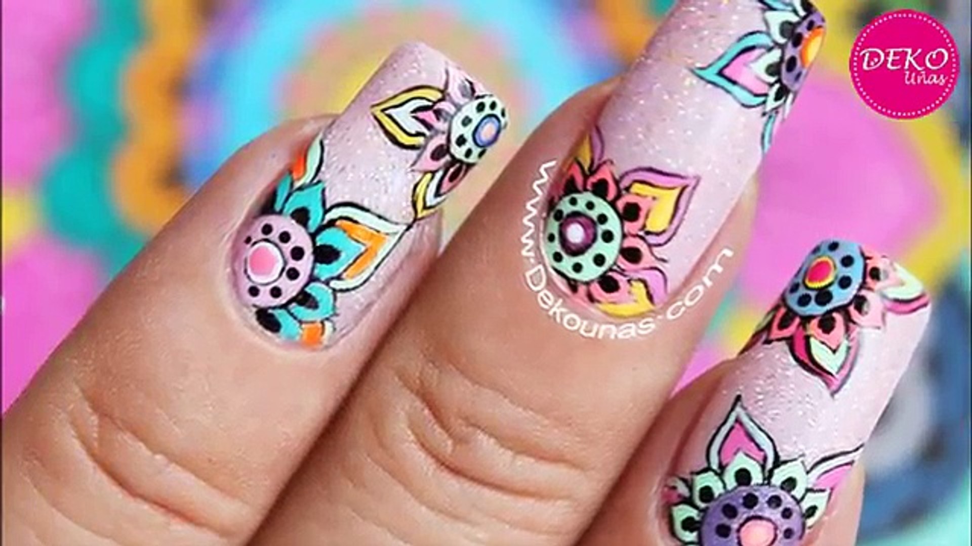 Decoración de uñas mandalas - Mandala nail art - Vídeo Dailymotion