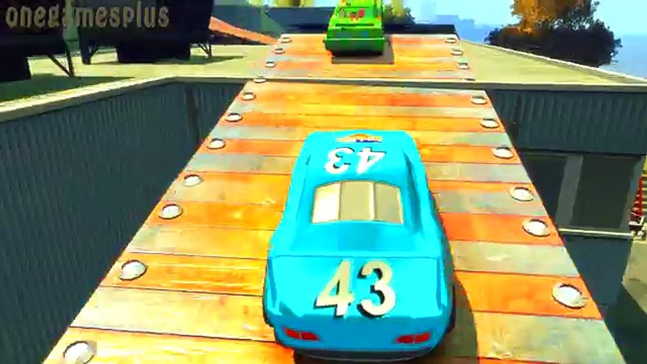 Disney pixar cars Dinoco King 43 VS Chick Hicks punishment Airport Race Track Part 7