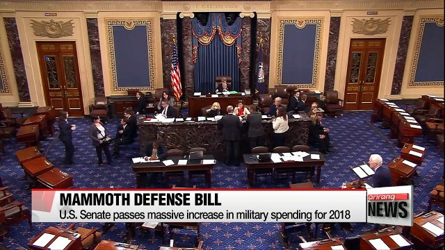U.S. Senate passes massive increase in military spending for 2018