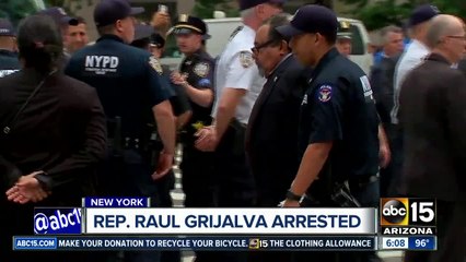 AZ Rep. Raul Grijalva arrested during protest in NY