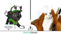 How to Draw Paw Patrol Charers Step by Step - Rocky and Recycling Truck - Easy Art Lesson