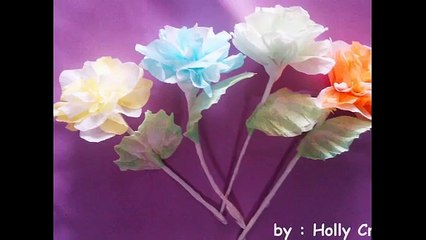 How To Make Tissue Paper Flowers : easy unique tissue paper flowers tutorial