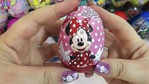 Huevos sorpresa de Frozen, Minnie Mouse de Disney y huevo sorpresa kinder en español new