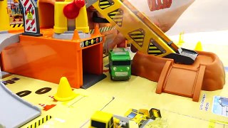 Tayo heavy equipment playset! remicon excavator truck tower crane minibus Tayo for kids ca
