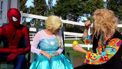 Spiderman EVIL SURPRISE! w/ Frozen Elsa Maleficent Spidergirl Joker Girl Anna Toys! Superh