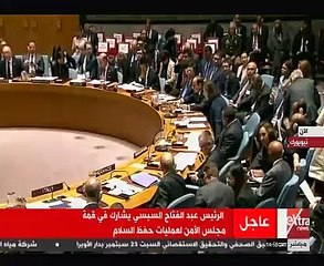 الرئيس السيسي: اعتماد مشروع قرار حفظ السلام خطوة على الطريق الصحيح.