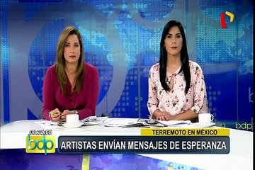 Terremoto en México: artistas envían mensaje de paz a damnificados
