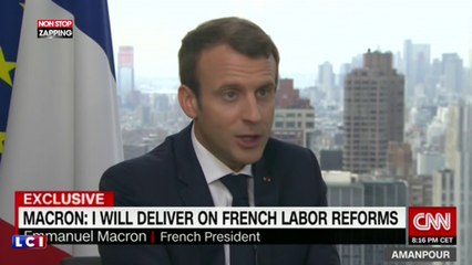 Emmanuel Macron tacle les manifestations contre la loi Travail depuis les États-Unis (Vidéo)