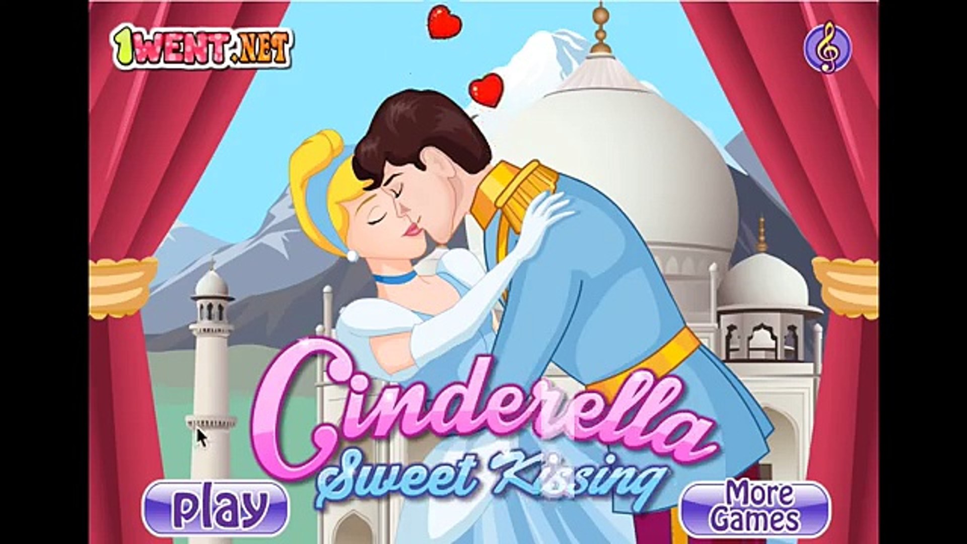 Cinderella Sweet Kissing: Cinderella Sneaks Sweet Kisses To Prince  Charming! Kissing Games, image size:1920x1080