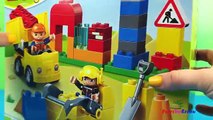 LEGO DUPLO BIG CONSTRUCTION SITE & MIGHTY MACHINES BULLDOZER DUMP TRUCK CRANE WITH HOOK-ST