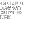 Samsung Electronics  30nm SODIMM 8 Dual Channel Kit DDR3 1600 PC3 12800 204Pin DDR3