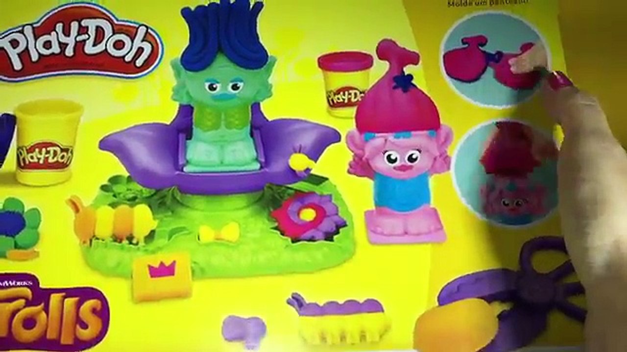 DreamWorks Trolls Play-Doh Press n Style Salon Hasbro Toy Review
