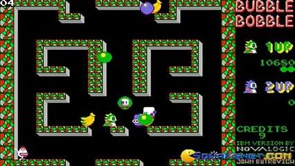 Bubble Bobble gameplay (PC Game, 1987)