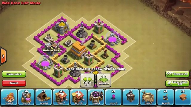 Clash of Clans TH6 Tropy/Clan War Base - COC Town Hall 6 Best Defense Strategy