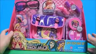 Barbie Spy Squad Kit Spy-Tech Bag Disguise Set Mustache Ring Unboxing Toy Review