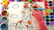 LEARN How to DRAW and COLOR CUTE BABY ANIMALS Coloring Page Snake FOR KIDS to Paint with W