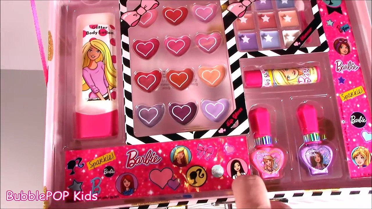 BARBIE Beauty Train CASE! Beauty Morning Routine Accessories! Makeup